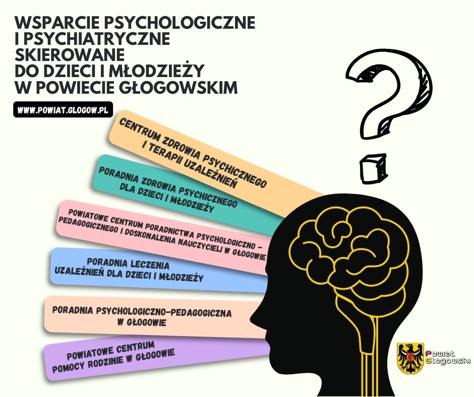 Wsparcie psychologiczne i psychiatryczne dla dzieci i młodzieży w powiecie głogowskim